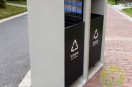 戶外智慧公園太陽(yáng)能滅蚊燈不銹鋼分類垃圾桶定制