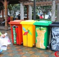 時尚分類垃圾桶 扔垃圾，也可以很時尚