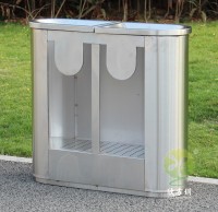 室內地鐵站分類不銹鋼垃圾桶