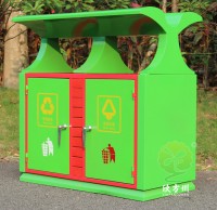 戶外園林冷軋鋼板分類垃圾箱