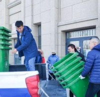 安置分類垃圾桶引領(lǐng)社區(qū)新風(fēng)尚