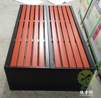 公園冷軋鋼板噴塑鋼木休閑椅