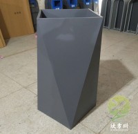 商場菱形灰色烤漆不銹鋼花盆