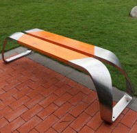 戶外步行街廣場不銹鋼休閑椅