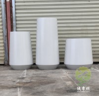 組合式噴塑米白色不銹鋼花盆花缽