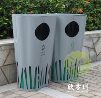 戶外加厚異形不銹鋼分類垃圾桶