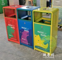 加厚組合式三色不銹鋼分類垃圾桶