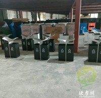 深圳海天學(xué)校噴粉分類垃圾桶案例
