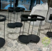 室內(nèi)地鐵站黑色噴粉兩分類不銹鋼垃圾桶