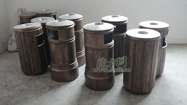 玻璃鋼仿銅垃圾桶 玻璃鋼仿銅垃圾桶