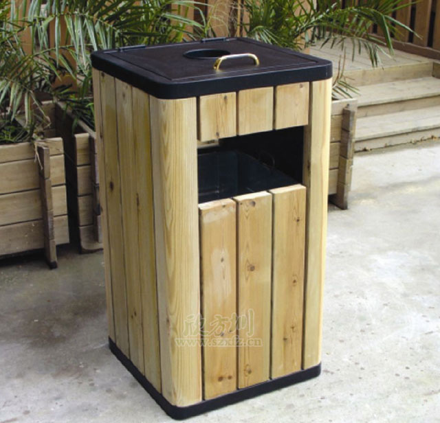 景區鋼木垃圾桶 景區鋼木垃圾桶