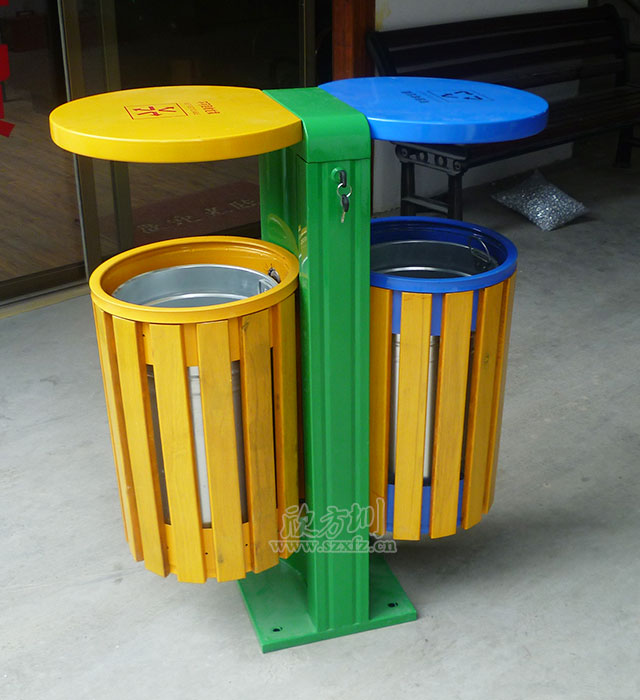 物業(yè)分類鋼木垃圾桶 物業(yè)分類鋼木垃圾桶
